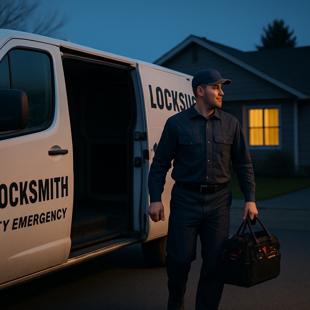 Master Locksmith FL mobile technician arriving for a 24/7 service call